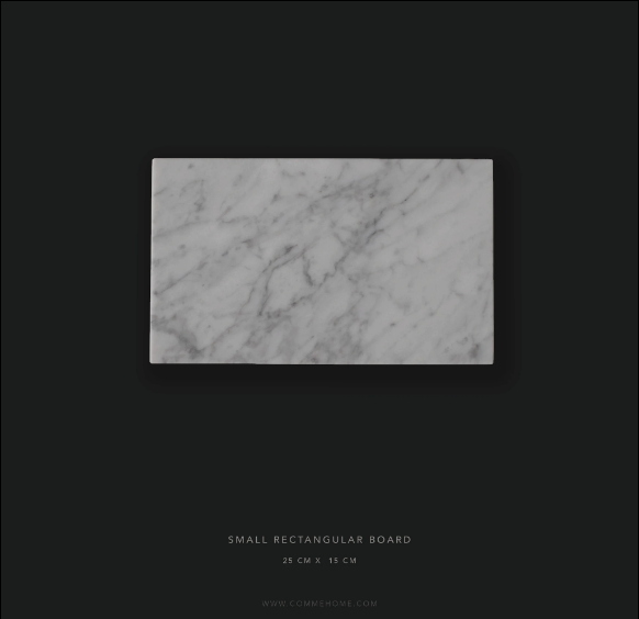 (DISPLAY SAMPLE) White Rectangular Marble Board(New Small)
