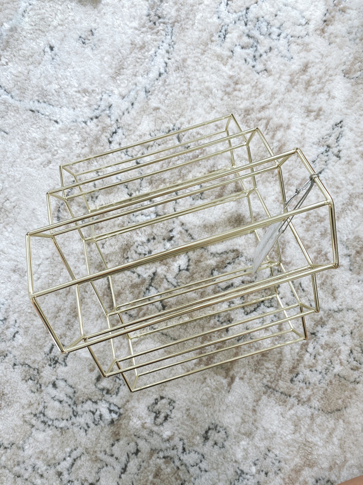 (DISPLAY SAMPLE) Gold Hexagonal Wine Rack