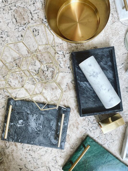 (DISPLAY SAMPLE) Gold Hexagonal Wine Rack