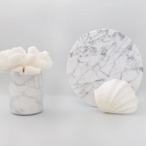White Round Marble Cylinder