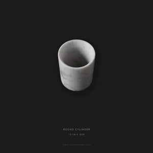 White Round Marble Cylinder