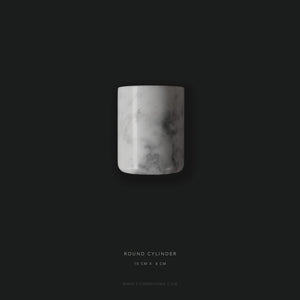 White Round Marble Cylinder