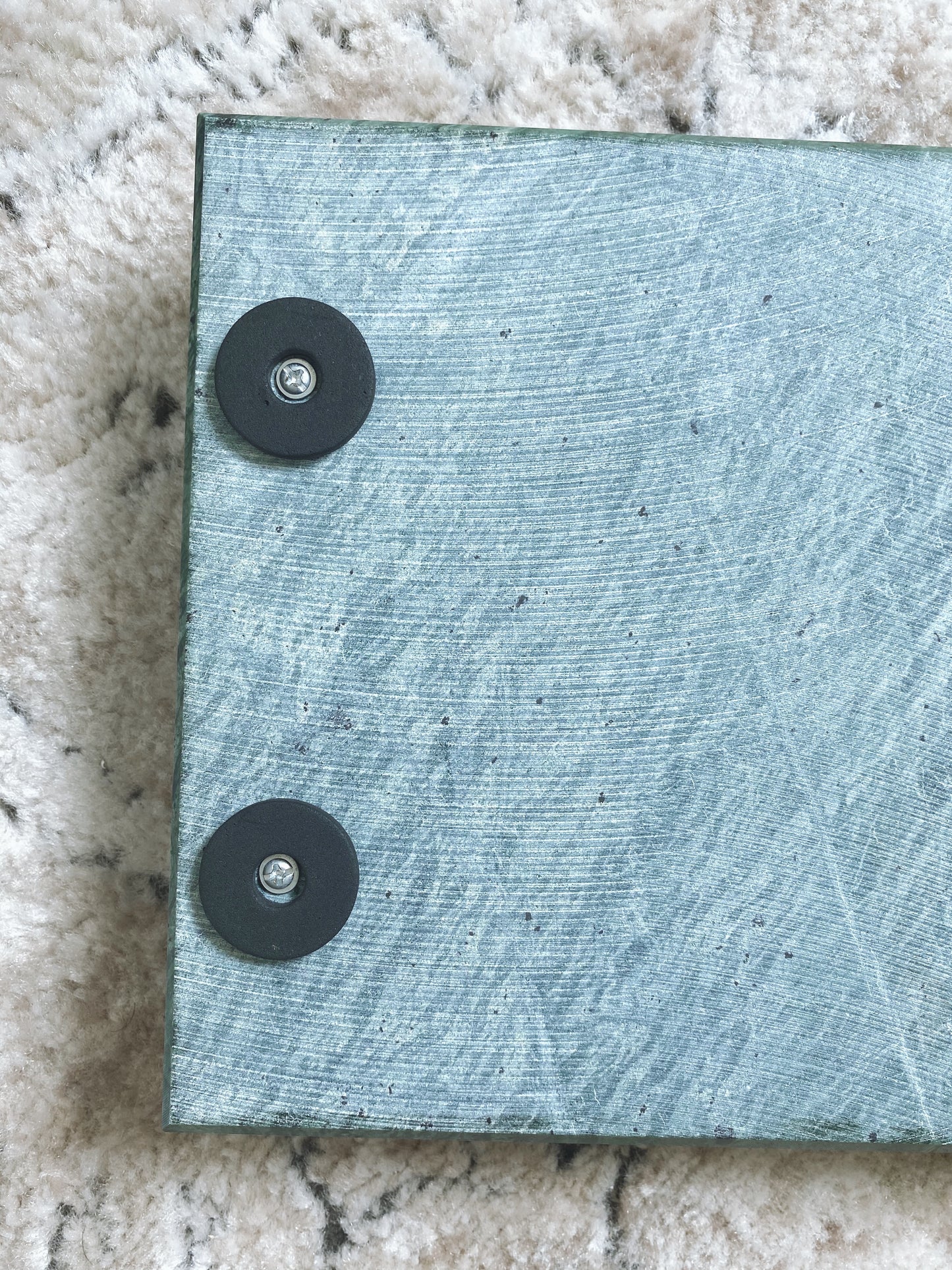 Green Rectangular Tray with Handles